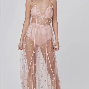 For Love & Lemons Jasmine Rosette Maxi Dress Size Small Brand New With Tags